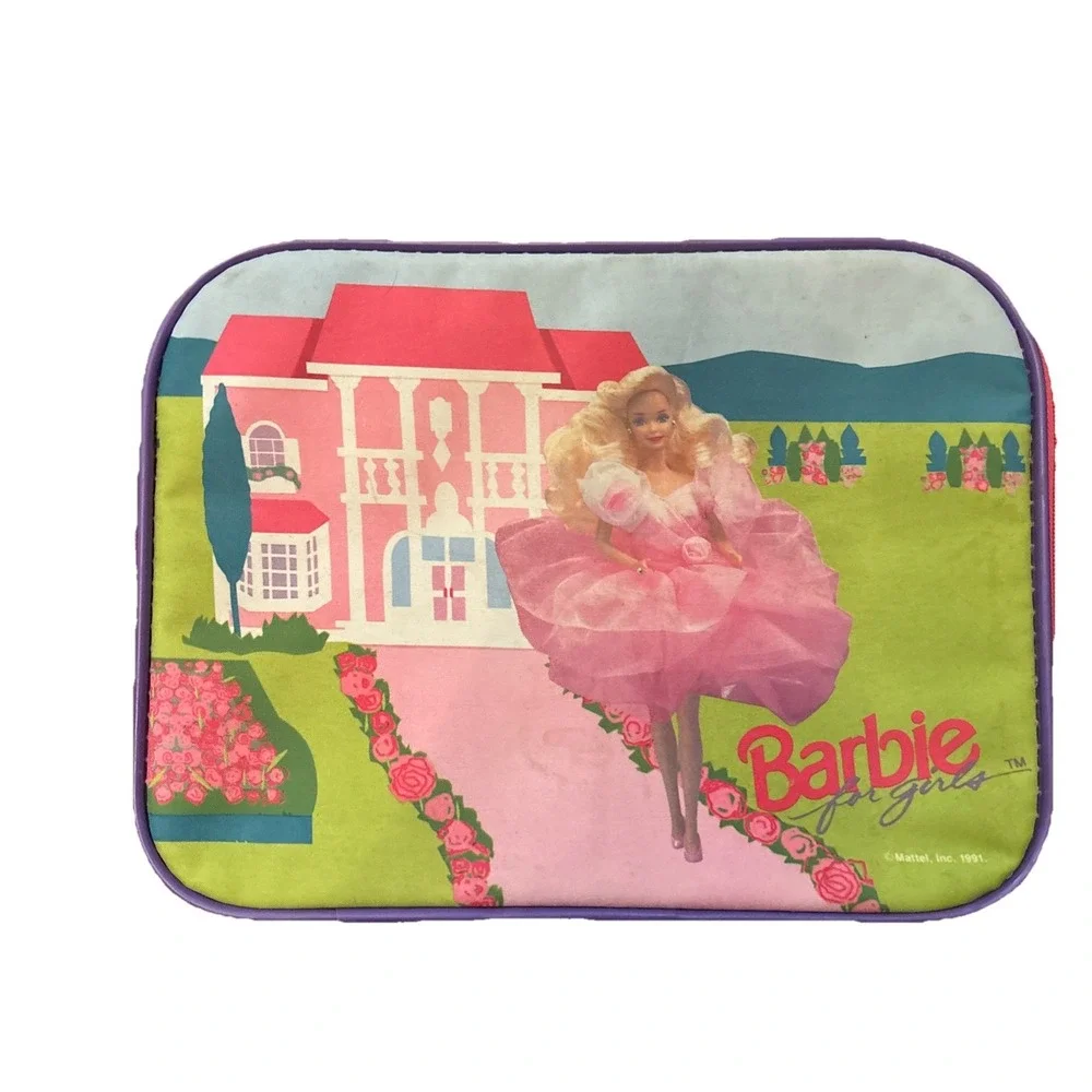 Vintage Mattel Barbie Large Suitcase Luggage 12x9x5 1991